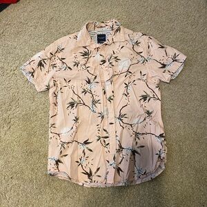 Denim & Flower Mens Pink casual button down shirt
